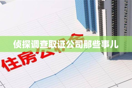 顺昌侦探调查取证公司那些事儿