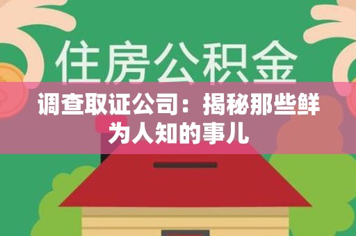 顺昌调查取证公司：揭秘那些鲜为人知的事儿
