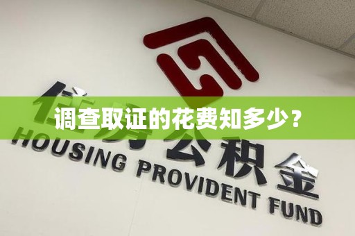 顺昌调查取证的花费知多少？